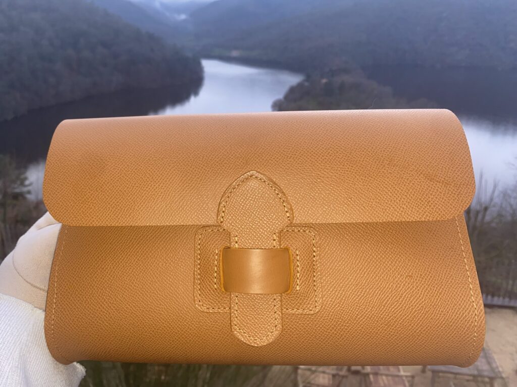 Sac en cuir grainé pleine fleur modèle Lora par ANNEL