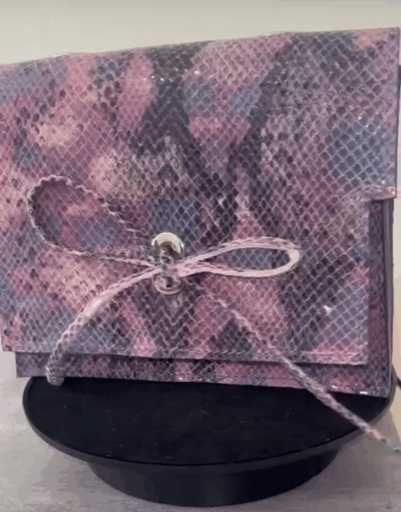 Sac LYRA cuir tanné imitation serpent par ANNEL