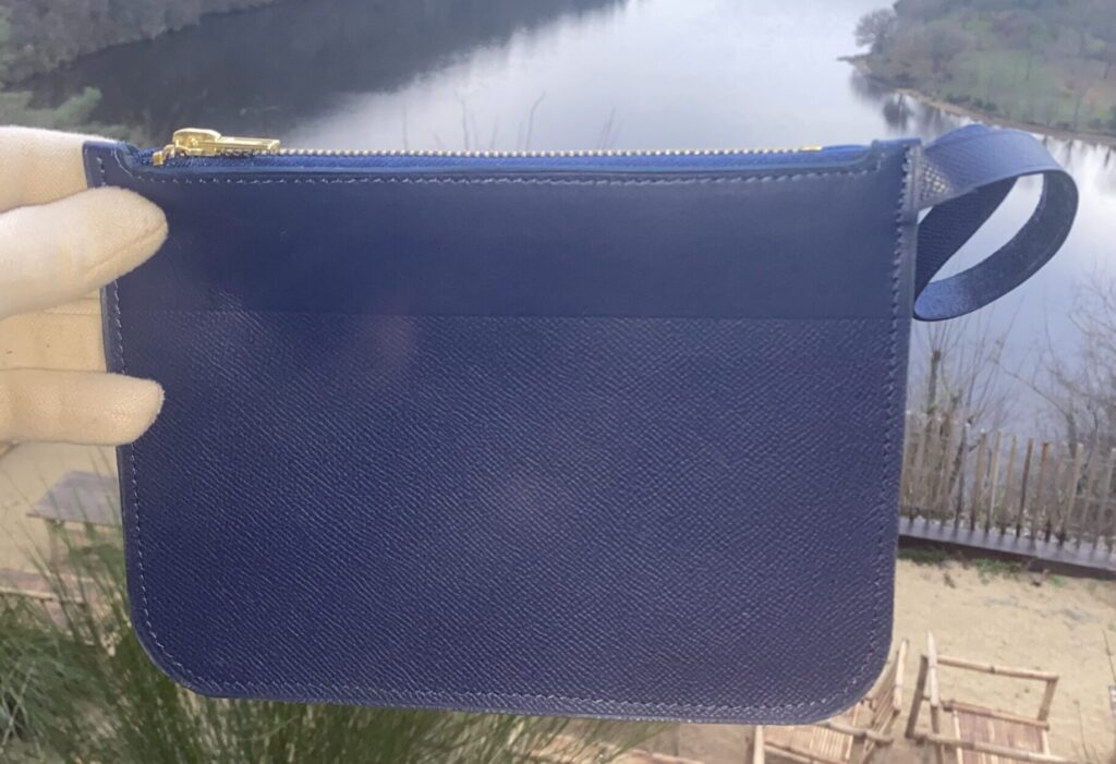 Pochette en cuir de vachette Nayo -Maroquinerie de luxe à St Etienne par ANNEL